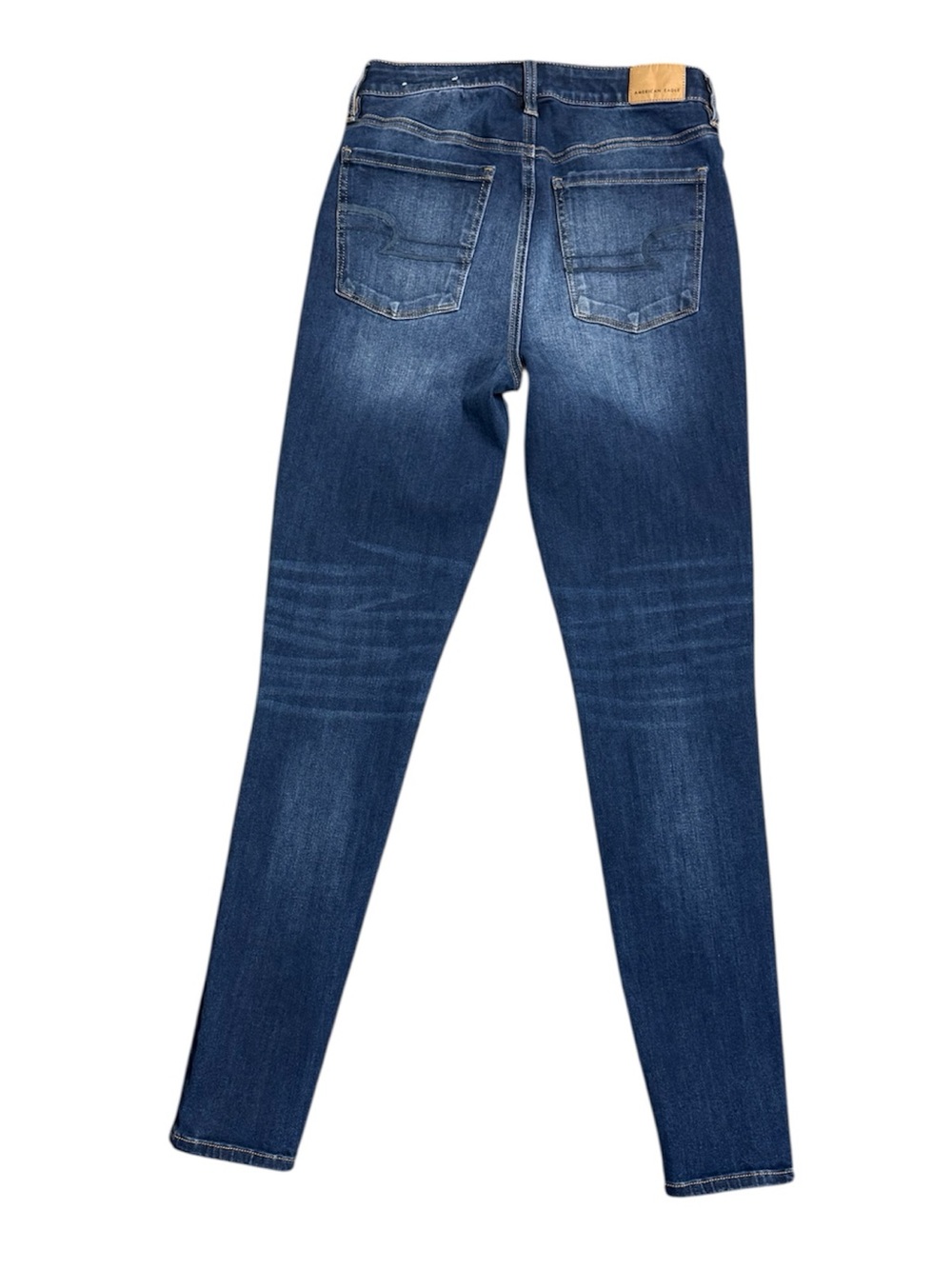 American Eagle Outfitters Dark Wash Skinny Jeans super hi-rise jegging size 6 - Picture 3 of 6